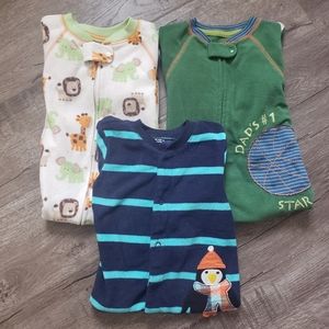 Boys 3 Carters fleece pajama bundle 18months